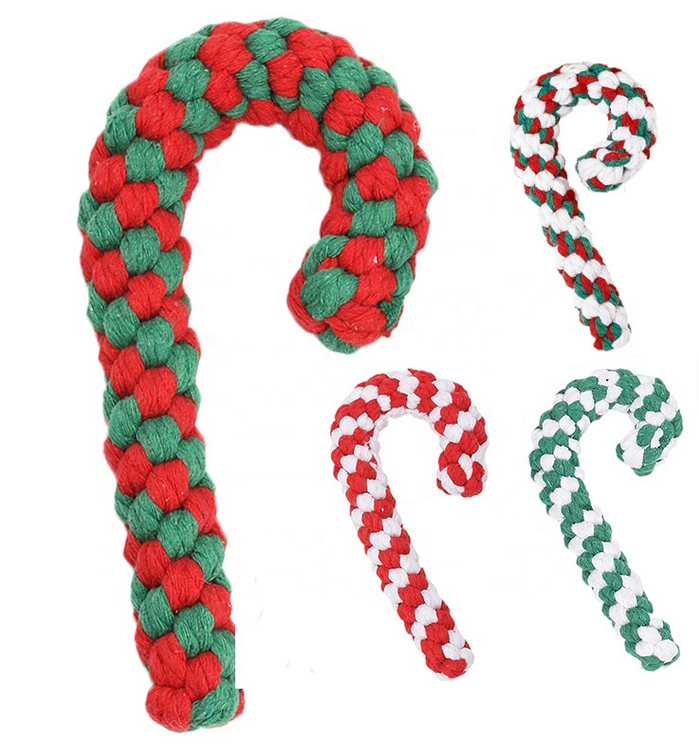 Candy Cane Rope Toy Red and Green